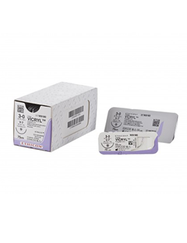 Coated VICRYL™ Suture with 1/2 Circle Tapercut Needle